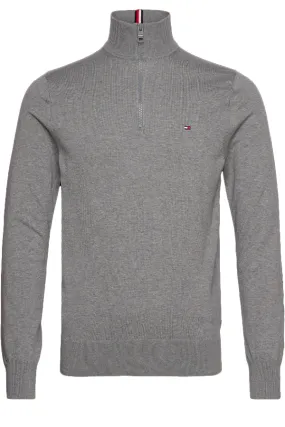 Tommy Hilfiger 1/4 Zip 1985 Pima Knit Grey