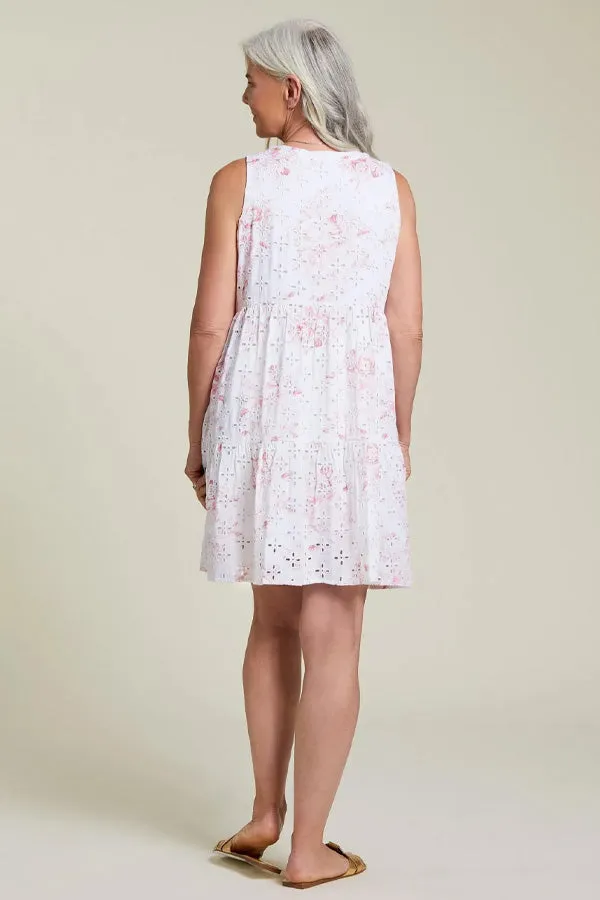 Tribal Eyelet Tiered Dress