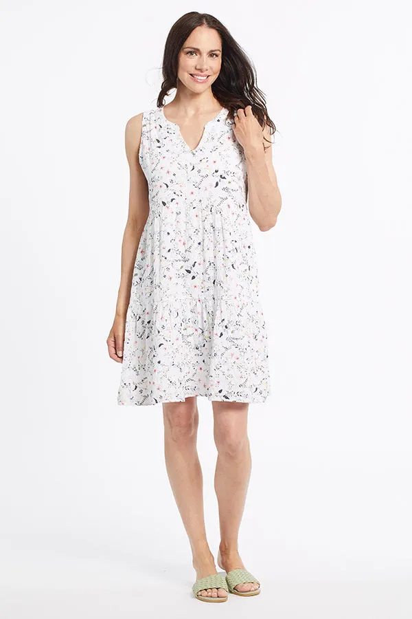 Tribal Eyelet Tiered Dress