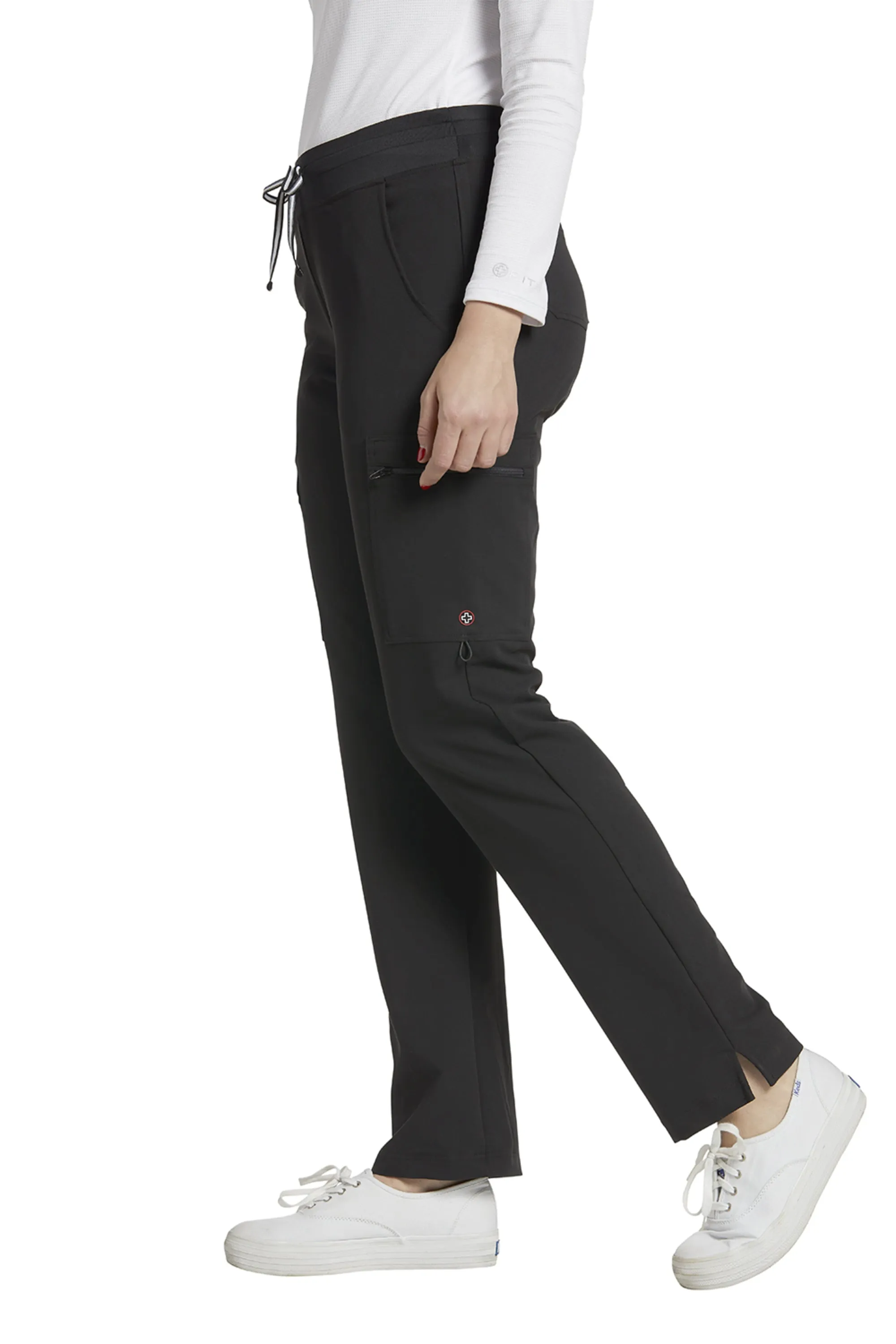 V-Tess Zipped cargo pockets Pant with decorative tape drawstring