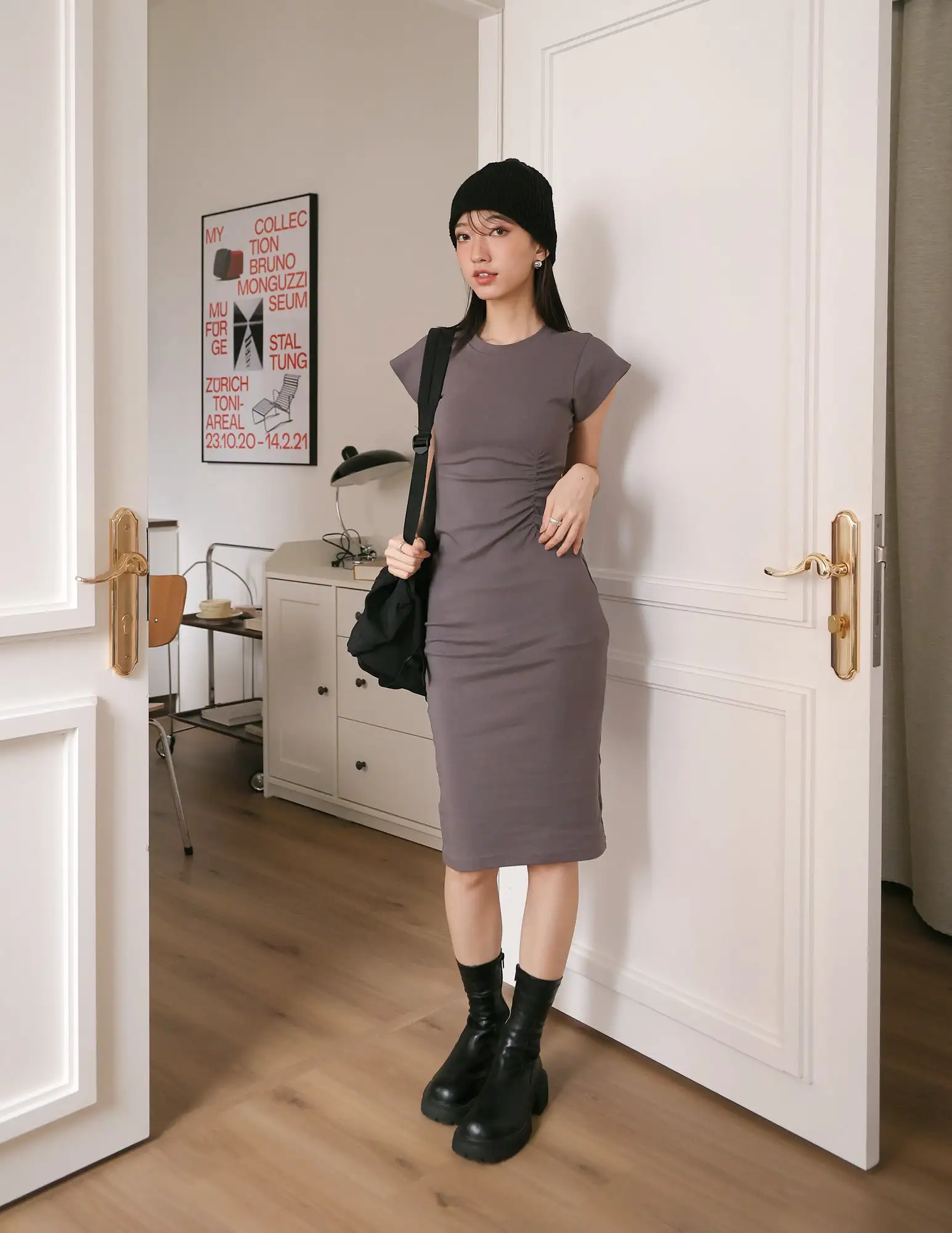 Veronica Dress in Grey