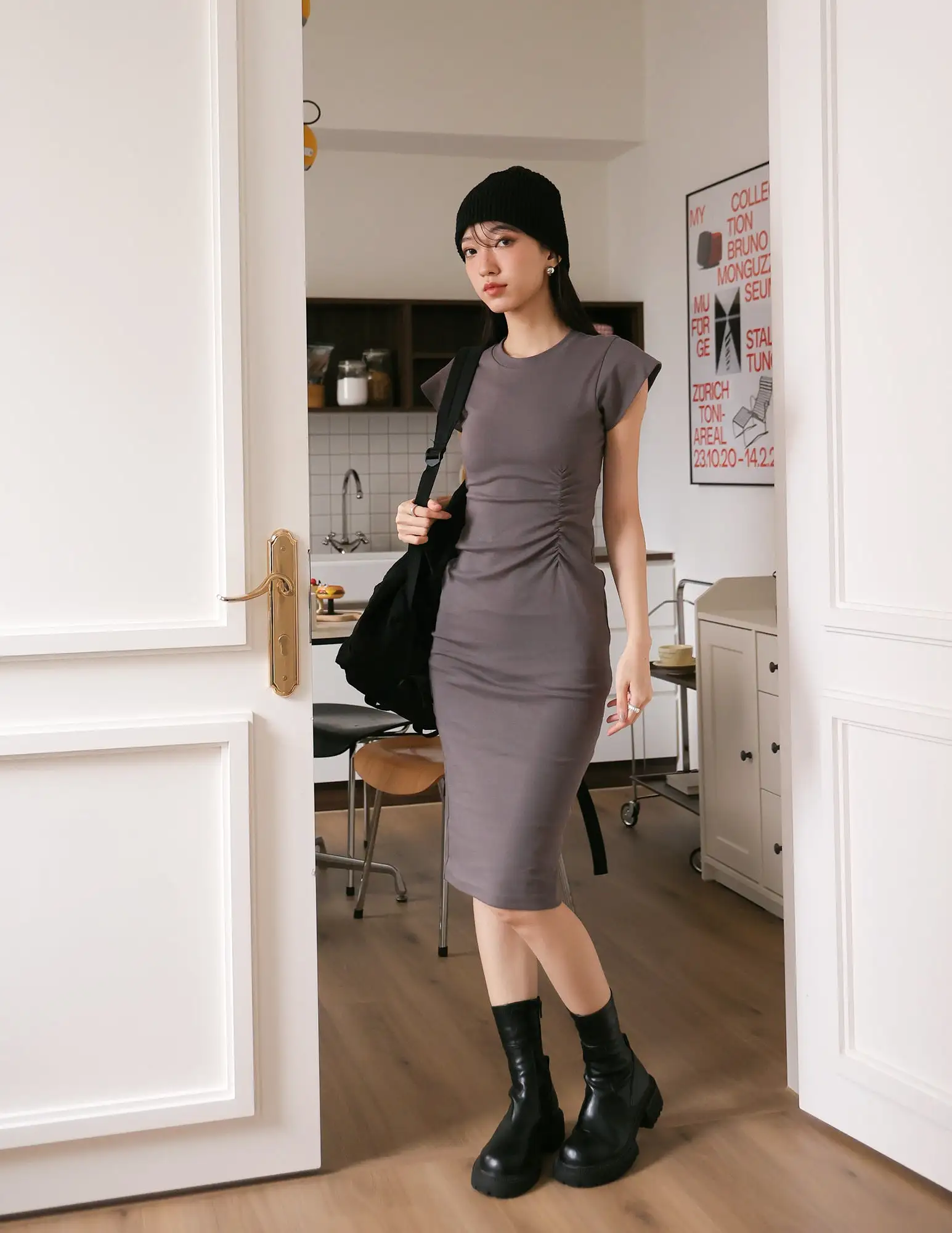 Veronica Dress in Grey