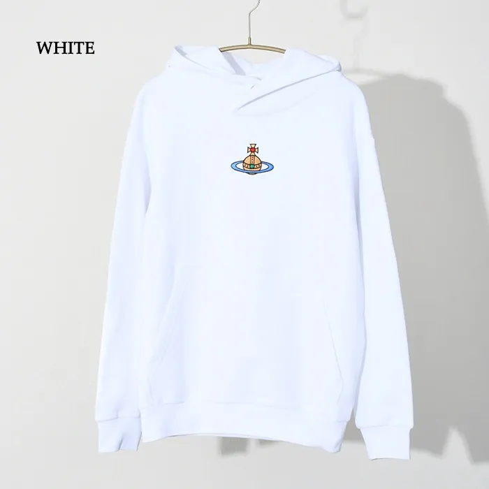 Vivienne Westwood  |Unisex Long Sleeves Cotton Logo Hoodies