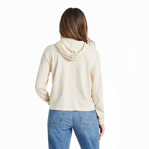 Women's Solid Crusher Boxy Hoodie