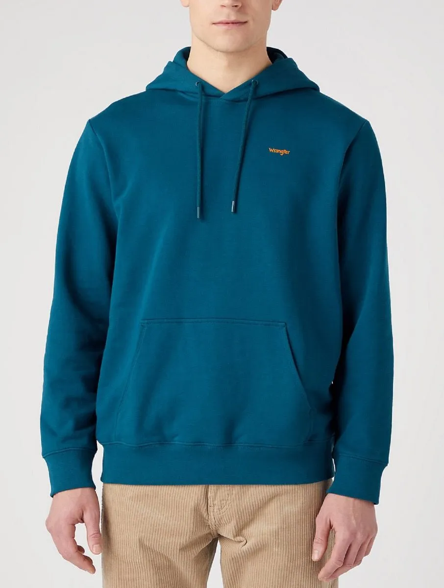 Wrangler Graphic Logo Hooded Sweatshirts Deep Teal Green