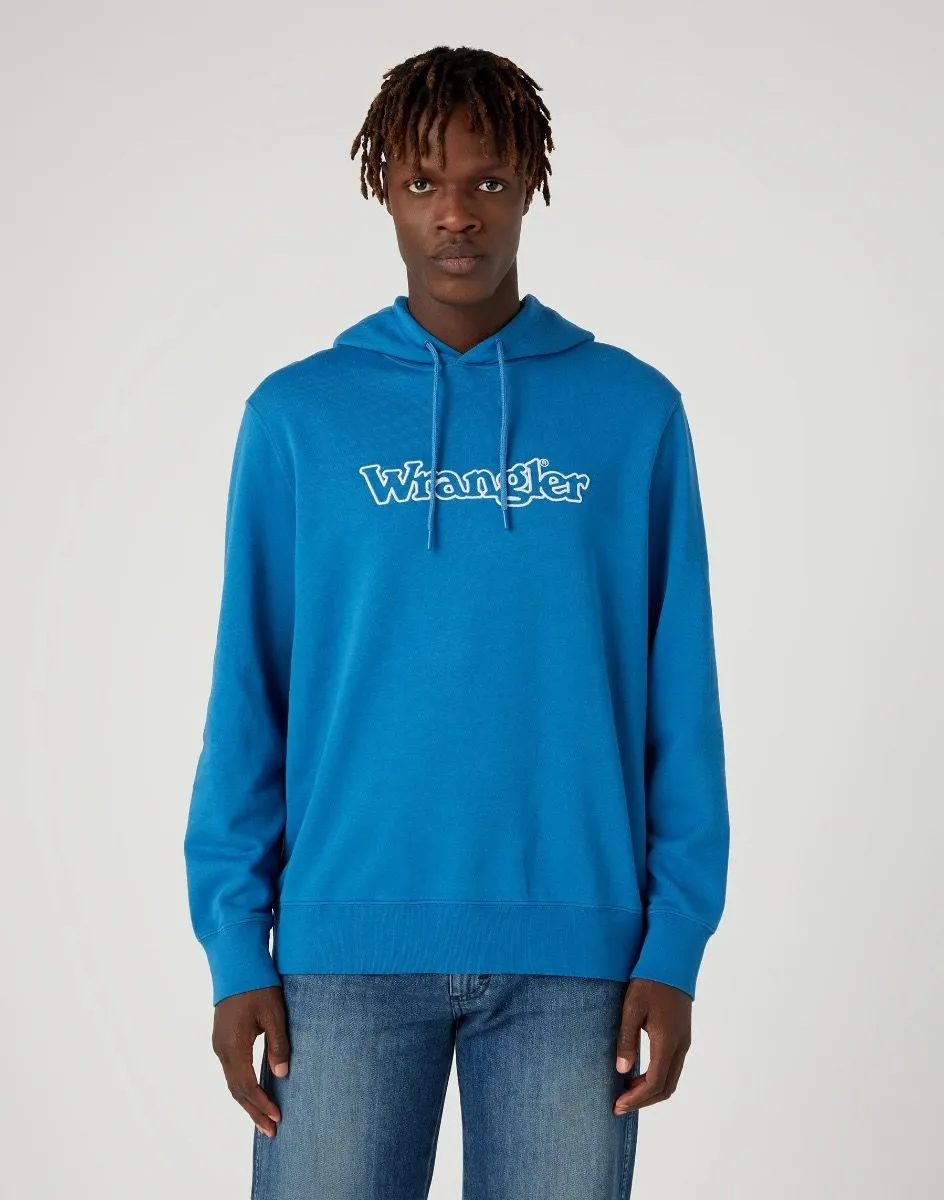 Wrangler Graphic Logo Hooded Sweatshirts Deep Water