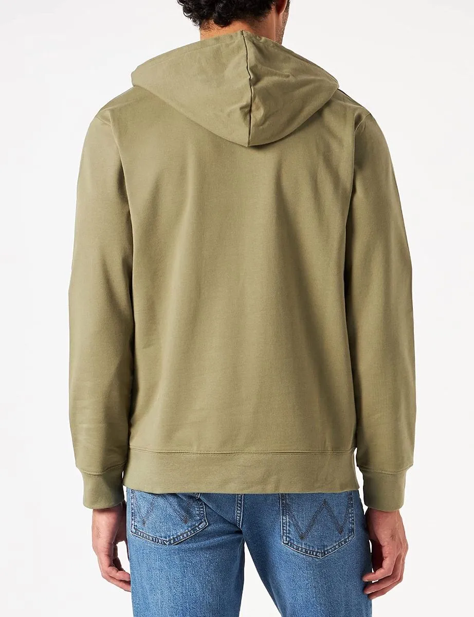 Wrangler Logo Hooded Sweatshirts Moss Green