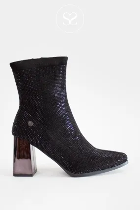 XTI 143114 BLACK SPARKLE BOOTS