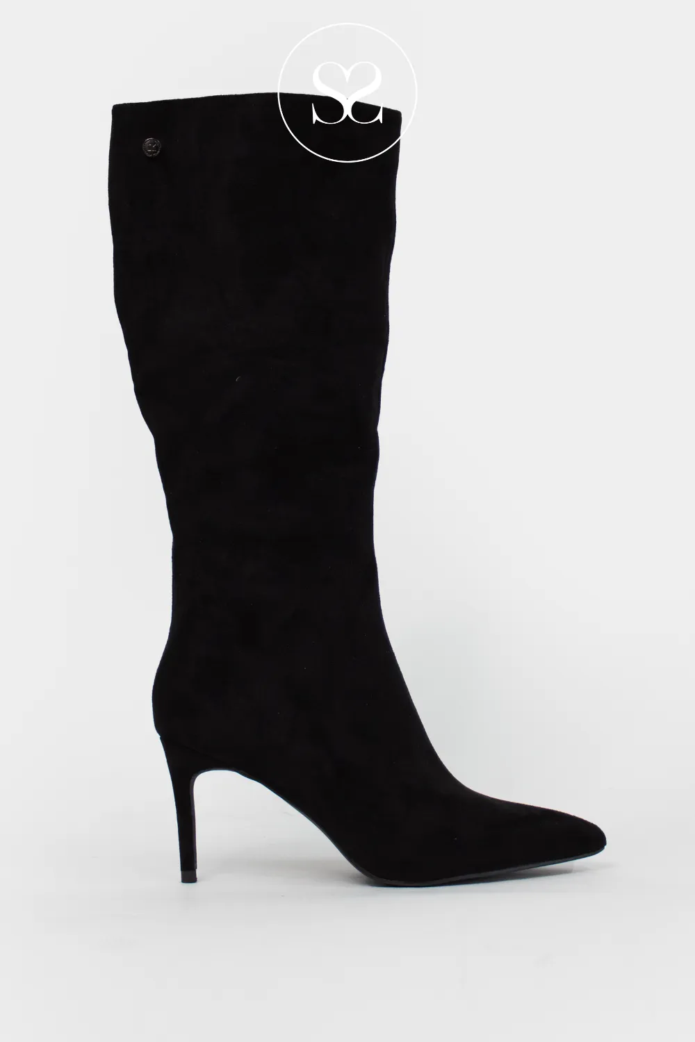 XTI 143124 SUEDE KNEE HIGH HEELED BOOTS