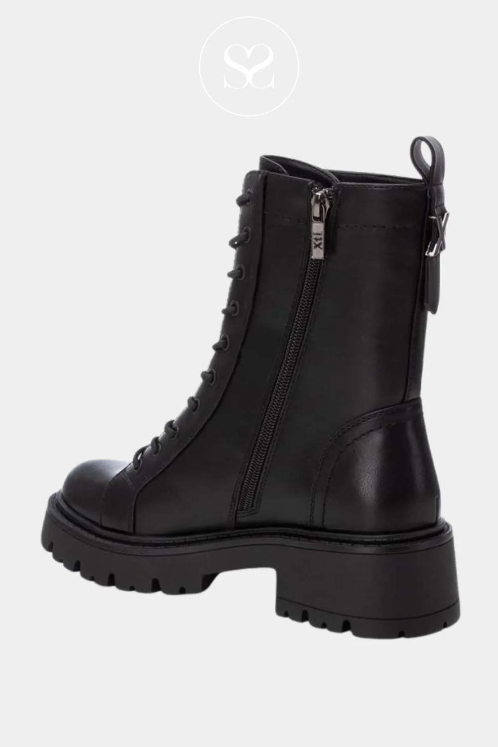 XTI 143434 BLACK MILITARY BOOTS