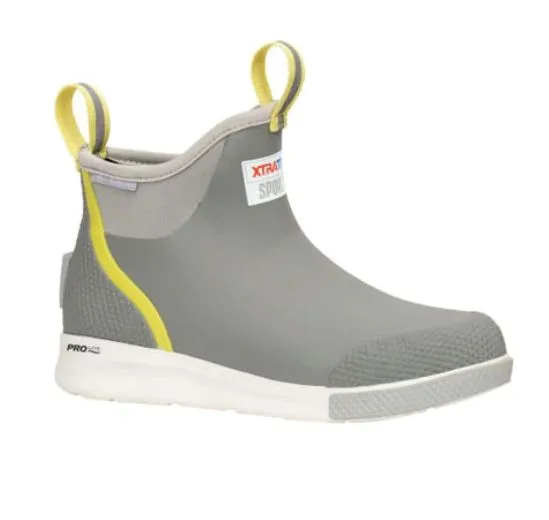 XTRATUF Ladies Ankle Deck Sport Gray & Yellow Boots ADSW-108